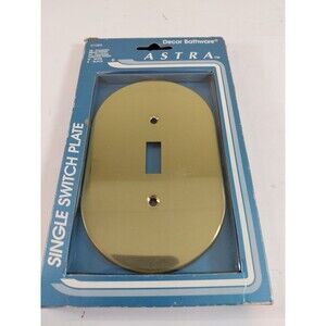 ASTRA D1080 Polished Brass Single Toggle Switch Wall Plate Decor Bathware Made